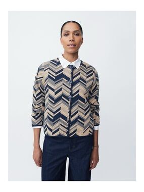 Masai Copenhagen Juanta Quilted Jersey Jacket in Travertine Size M